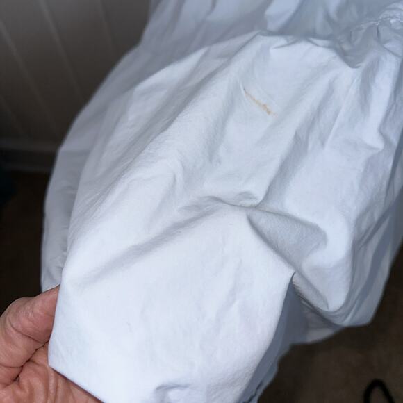 Derek Lam Collective Dress Size 46 Light Blue Tiered 100% Cotton Poplin See Pics - Picture 10 of 13